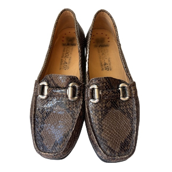 Mephisto Natala Reptile Embossed Horse Bit‎ Loafers Size 7.5 Dark Oak Boa Snake - Picture 9 of 9